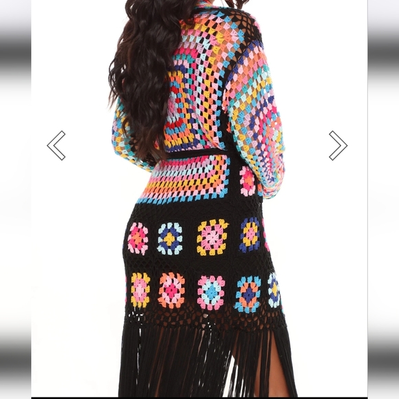 Fashion Nova Sweaters - Fashion nova crochet fringe duster cardigan